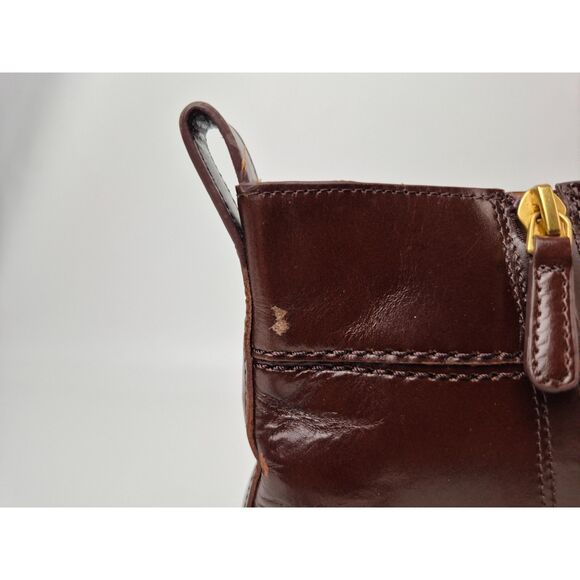 Tory Burch Women's Brown Everly Leather Ankle Booties Size 10 M - Picture 8 of 10